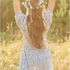 プチドットパフスリーブワンピース